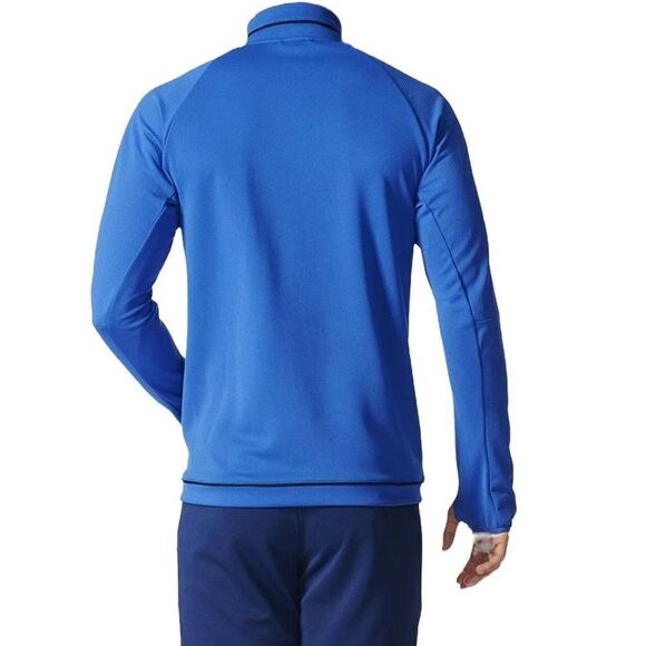 Adidas Men’s Trio 17 Full Zip Training Jacket White Mock Neck BQ8201 Thumbhole - Picture 11 of 15